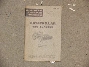CAT Caterpillar 824 Tractor Operation Operator Guide Manual 36H1-UP - Picture 1 of 1