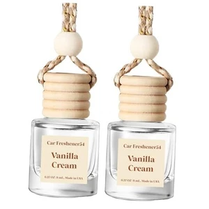 Car Air Freshener Hanging 2 Pack Air Freshener Diffuser for Cars, Vanilla Cream - Bild 1 von 7