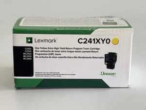 Genuine Lexmark C241XY0 Yellow Extra-High-Yield Toner FACTORY-SEALED BOX NIB - Picture 1 of 6
