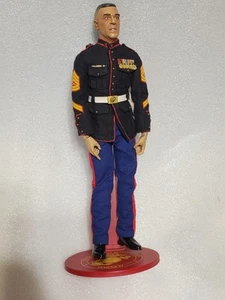 Figura 2006 Uniforme Sideshow Gunnery Sargento R. Lee Ermey Vestido Azul Marino 1/6 12" - Imagen 1 de 11