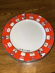 ANDY WARHOL POP ART Collection CAMPBELL’S RIMMED SOUP BLOCK 8” Salad Plates (3) - Picture 1 of 4