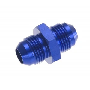 Red Horse Performance Flare Union Adapter -04 Male To Male 7/16 X 20 An/Jic Blue - Picture 1 of 2