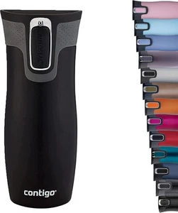 Contigo Thermobecher West Loop Autoseal Edelstahl Isolierbecher 470 ml schwarz - Bild 1 von 1