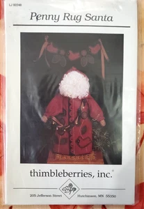Thimbleberries Penny Rug Santa 19" Doll Sewing Pattern LJ 92248 Christmas Vtg 96 - Picture 1 of 3