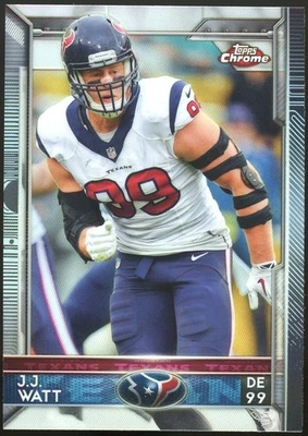 J.J. Watt 2015 Topps Chrome #75 Houston Texans Refractor - Image 1 of 2