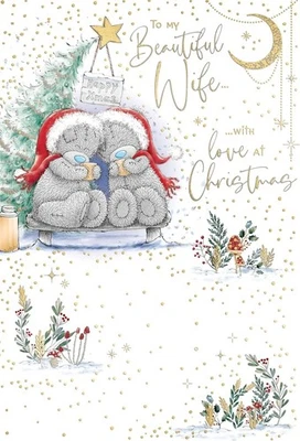ME-TO-YOU Me to You Tatty Teddy Christmas Card For My Beautiful Wife
