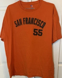 T-shirt San Francisco Giants Tim Lincecum 55 merce originale arancione XL - Foto 1 di 3
