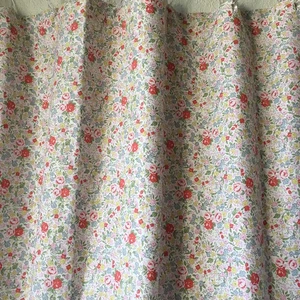 Laura Ashley Shower Curtain Floral Pink Flowers Cotton/Polyester 72x72 in - Picture 1 of 8