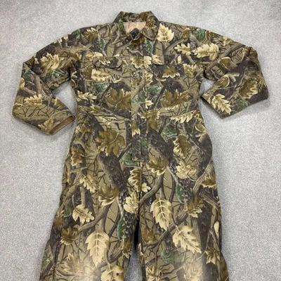 RealTree Coveralls Adult X Large 40x25 Brown Lined Camo Hunting Overalls Men* - Image 1 of 4