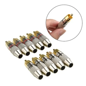 10 pièces connecteur de câble audio vidéo prise mâle pour une qualité s - Photo 1/12
