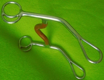 TRAMMELL Original 5-1/8" Puerto Medio Cobre Boca Bordillo BIT ~ 7-3/4" Mejilla Mediana Foto 1 de 4