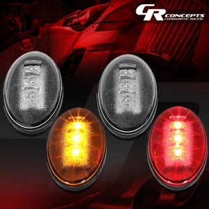 4PCS LED DUALLY FENDER LIGHT SIDE MARKER LAMP CLEAR FOR 99-10 FORD SUPER DUTY - Picture 1 of 7