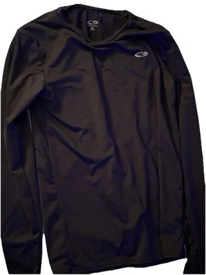 Camisa C9 CHAMPION Niños XL Negra LAering Performance Cuello Redondo Negra Usada en Excelente Condición Foto 1 de 4