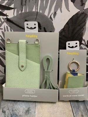 🥭 Heyday Apple AirPods Pro Leather Case Green/Yellow & Phone Holder🆕SET 2🆕 - Image 1 of 2