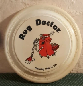 Vintage Rug Doctor Steaming Mad At Dirt Frisbee Flying Saucer Disc Rare - Picture 1 of 3