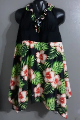MUJER TALLA GRANDE TANKINI VERANO BAÑADOR TOP. ESTAMPADO FLORAL.TALLA 5XL Foto 1 de 4