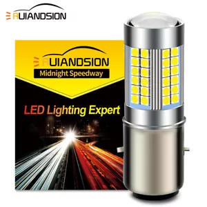 1PC BA20D 3030 66 LED Motorbike Scooter Headlight Lamp Bulb Hi/Lo Beam Globe 12V - Picture 1 of 7