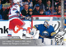 Lot of (10) Devon Levi 2022-23 Upper Deck Game Dated Moments RC /1199