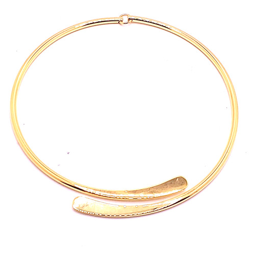 VETEMENTS Collana Choker Collare Tono Oro Fashion Statement