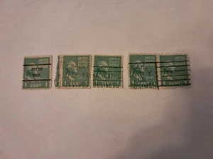 Briefmarken USA ~ THOMAS JEFFERSON (lila 3 Cent) - 5 STAMPS - Bild 1 von 2