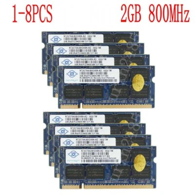 16GB 8GB 4G 2GB 1G PC2 6400S DDR2 800MHz Notebook Laptop Memory For NANYA LOT UK - Image 1 of 4