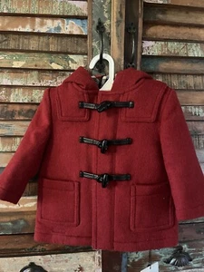 NWT Burberry Brogan Baby Toggle Coat Red Plaid Nova Check Interior 9 Months - Picture 1 of 5