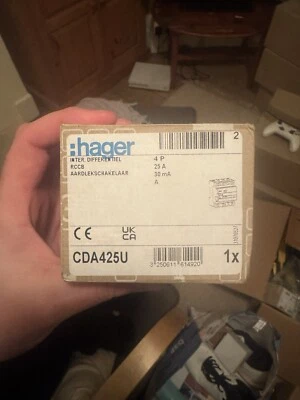 Hager RCCB 4P 25A 30mA A Class - Image 1 of 2