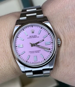 Rolex 41mm Oyster Perpetual 124300 Refinished Candy Pink Dial Complete Set Mint - Picture 1 of 15