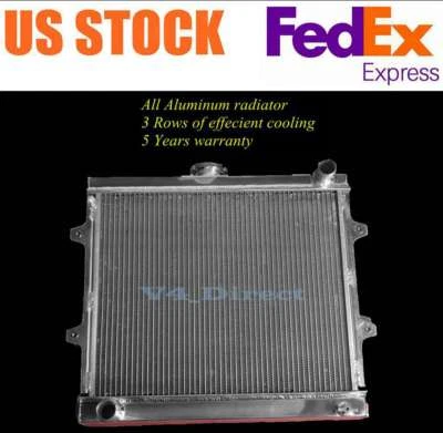 All Aluminum Radiator fits 1984-1995 Toyota Pickup 4Runner 2.4 22R 22RE MT 3 Row - Image 1 of 4