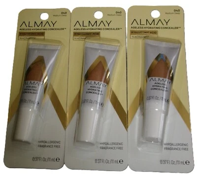 ALMAY AGELESS HYDRATING CONCEALER #050 Deep Hyaluronic Acid Lot of 3 NEW - Image 1 of 3