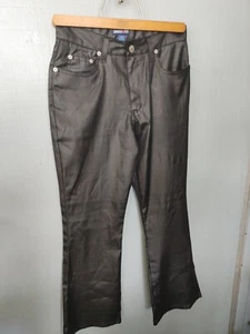 Limited Too Holiday Shiny Satin Dress Girls Pants Black Size 12 Excellent! Flare - Picture 1 of 3