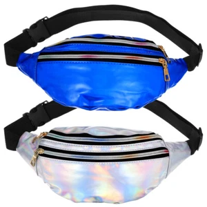 Borsa a petto colorata 2 pezzi vita olografica per borse alla moda - Foto 1 di 11