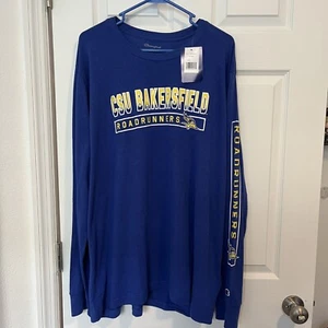 Camicia uomo manica lunga Cal State Bakersfield Roadrunners 2XL XXL blu campione - Foto 1 di 4