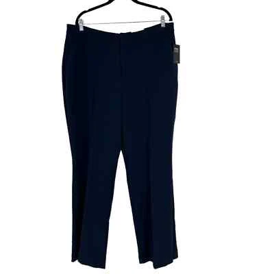 NWT Nine West Size 18 Navy Blue High Rise Wide Leg Polyester/Rayon/Spandex Pants - Image 1 of 4