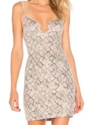 Vestido By the Way Talla XS Kelsie Piel de Serpiente Cuello en V Mini Mujer Estampado de Serpiente Vestido Foto 1 de 4