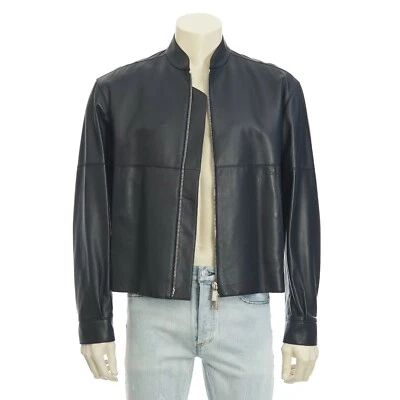 Chaqueta de bombardero DIOR 4300$ de cuero napa azul marino Foto 1 de 4