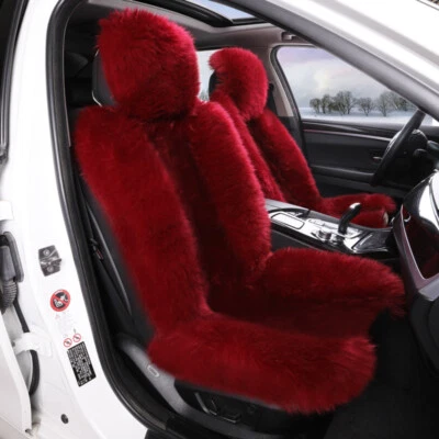 Universal Faux Fur Car Seat Cushion Pad Cover Warm Winter Plush Mat Multicolor - Image 1 of 4