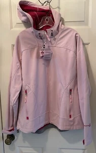 Free Country Light Pink with hood Softshell Outerwear Rain Jacket with hood- 1X - Picture 1 of 15
