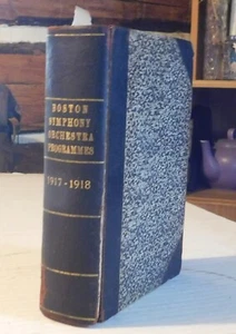 1917-1918 BOSTON SYMPHONY ORCH PROGRAMS - 24 issues in 1- LAST  MUCK CONCERTS - Picture 1 of 5