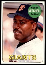 1990 BASEBALL CARD MAGAZINE '69 TOPPS REPLICAS #2 KEVIN MITCHELL SAN FRANCISCO
