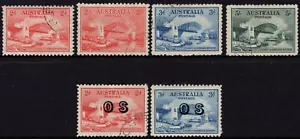 1932 Australia Sydney Harbour Bridge Set Of 6 CTO Fine Used, Inc OS Stamps - Bild 1 von 1