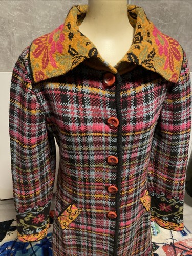 PRADA Meraviglioso cappotto 80% lana cappotto in maglia IVKO taglia S 36 38 USA UNAta