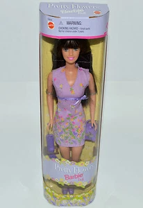 NIB 1999 PRETTY FLOWERS BARBIE DOLL BRUNETTE TERESA SQUARE PURSE THAT OPENS NEW - Picture 1 of 9