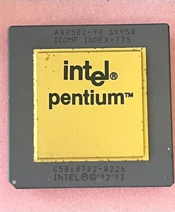 INTEL A80502-90 SX958 SOCKET 4 COLLECTIBLE PENTIUM PROCESSOR fbb15A2 - Picture 1 of 4