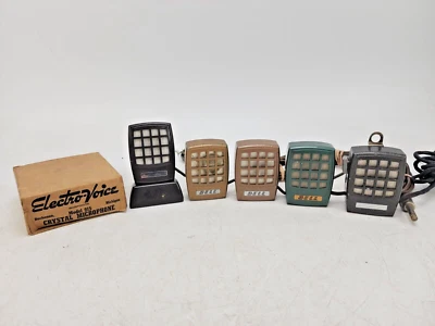 Lot of 5 Vintage Electro-Voice 915 Crystal Microphones Parts Repair AS IS - Image 1 of 4