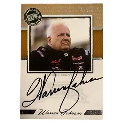2013 Press Pass Legends Warren Johnson Autograph card 044/250 - Image 1 of 3