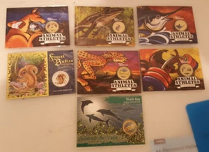 2012 $1 Young Collectors Animal Athletes Colour set of 6+1 of 50c silver 2013 - Picture 1 of 9