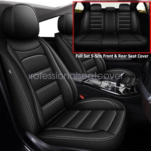 NEW For Ford F150 Crew Cab 2009-2023 Car Seat Cover Leather Full Set Front Rear - Picture 1 of 21