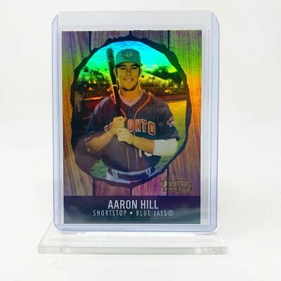 Aaron Hill Rookie - 2003 Bowman Heritage - Rainbow Foil - Toronto Blue Jays - Image 1 of 2