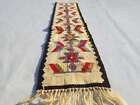 Fine Vintage Traditional Hand Made Oriental Wool Multicolor Kilim 93x20cm